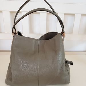 Coach Madison Phoebe Leather Handbag Olive Green